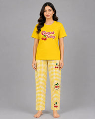 Cherish Today Night Suit - Yellow