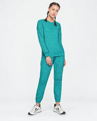 Green Women Fleece Nightsuit