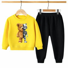 Kids Winter Sweat Shirt Set | Robo Bear Printed