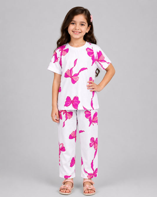 Rosy Bow Pajama Set