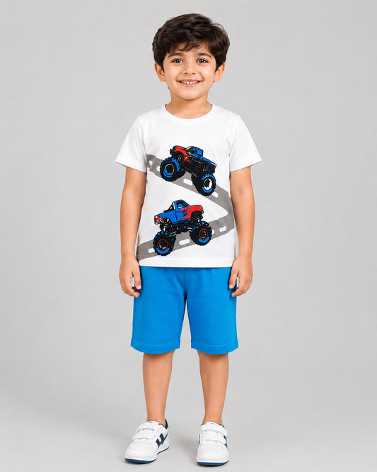 Turbo Truck Short Set - Sky Blue