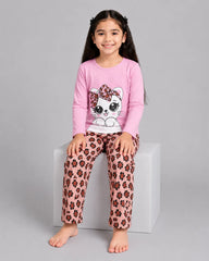 Kitty Bow Pajama Set - Pink
