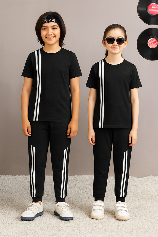 Crimson Stripe Kids Tracksuit