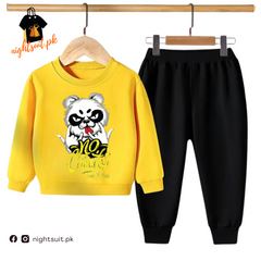 Yellow No Limit Bear Kids Sweatshirt & Pant