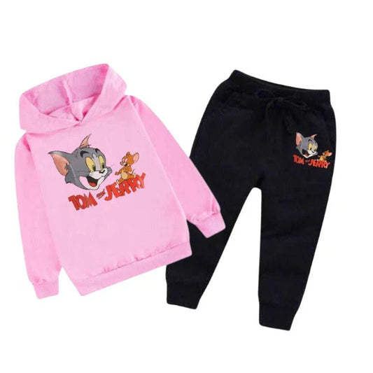 Kids Winter Hoodie Set | Tom & Jerry Printed