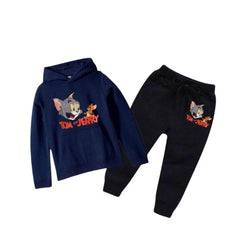 Kids Winter Hoodie Set | Tom & Jerry Printed