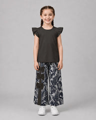 Bow & Leaf Pajama Set - Dark Grey
