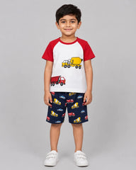 Red Truck Shorts Set