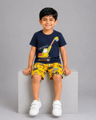 Navy Excavator Short Set