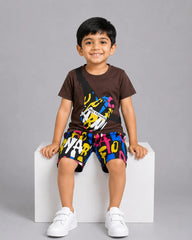 Urban Vibes Short Set - Brown