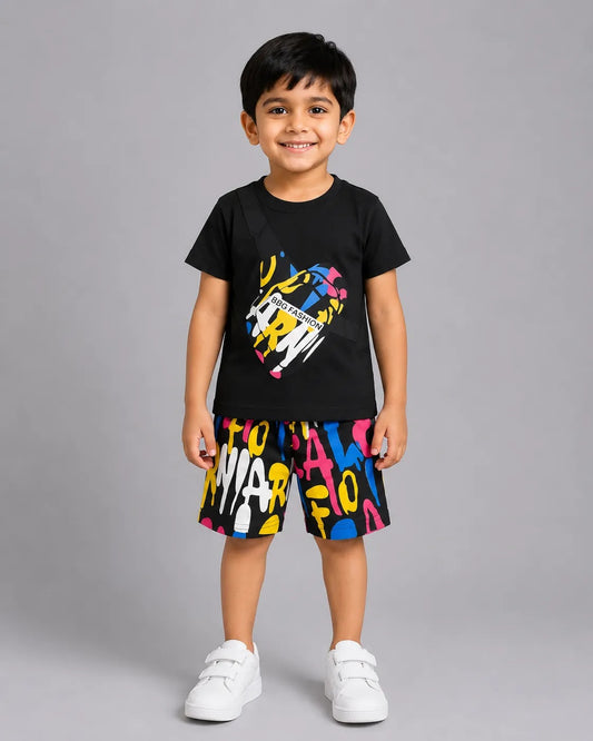 Urban Vibes Short Set - Black