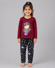 Little Princess Cozy Pajama Set - Maroon