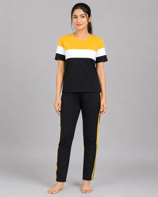 Sport Edge Colorblock Tracksuit – Yellow & Black