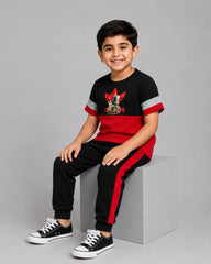 Maroon Panel Pajama Set - Adidas