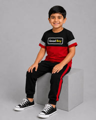 Maroon Panel Pajama Set - Good Boy