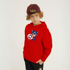 Kids Winter Hoodie Set | Captain America Printed
