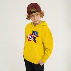 Kids Winter Hoodie Set | Captain America Printed