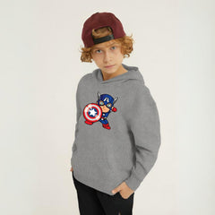 Kids Winter Hoodie Set | Captain America Printed