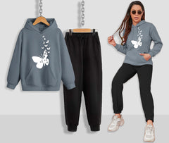 Flying Butterfly Women Hoodie Set