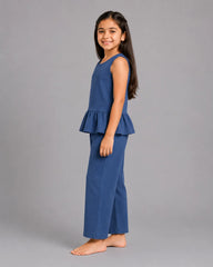 Plain Bloom Sando Set - Navy Blue