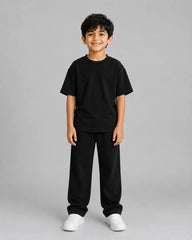 Drop Shoulder Co-Ord Set - Black