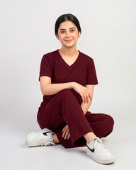 Luna Lounge Set - Maroon