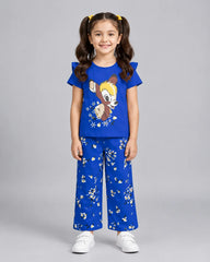 Royal Blue Bambi Printed Kids Co-Ord Set