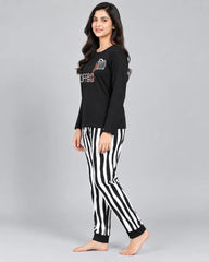 Coffee Comfort Pajama Set - Black