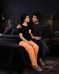 Palm Breeze Pajama Set – Black