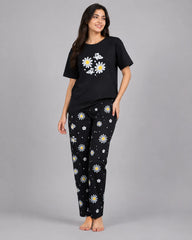 Black Garden Pajama Set