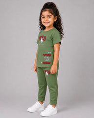 Kids Matching Set | Polo - Olive Green