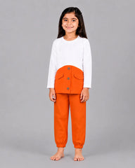 Little Luxe Pocket Pajama Set - Orange