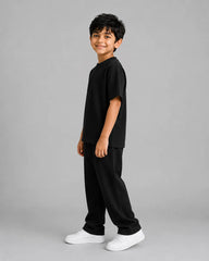 Drop Shoulder Co-Ord Set - Black