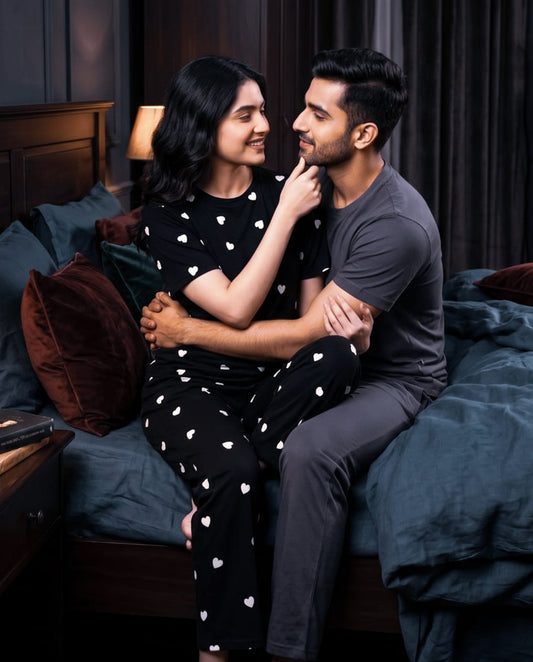 Midnight Hearts Pajama Set