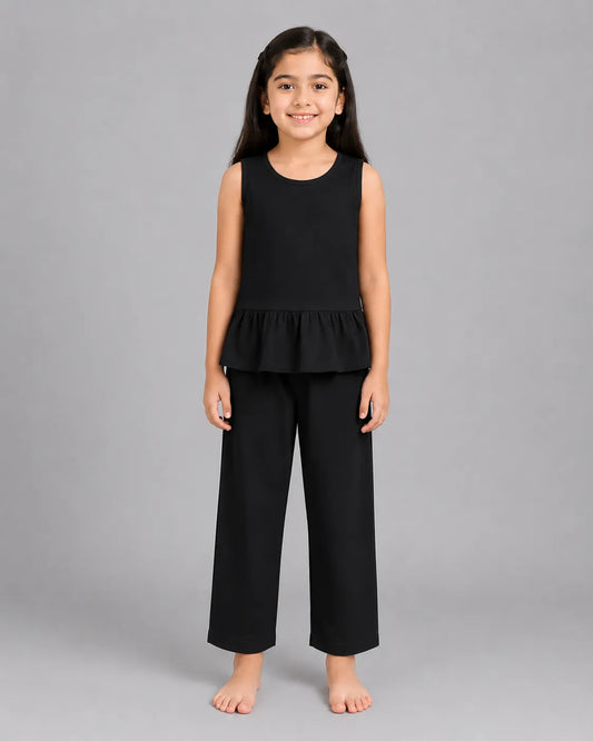Plain Bloom Sando Set - Black