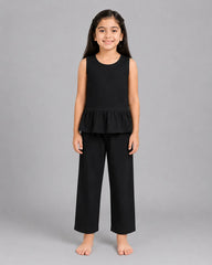 Plain Bloom Sando Set - Black