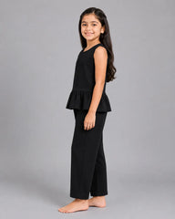 Plain Bloom Sando Set - Black