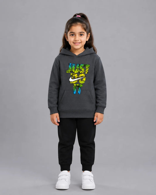 Kids Winter Hoodie Set | Just do it Printed
