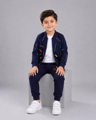 Kids Zipper Winter Tracksuit - Blue