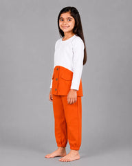 Little Luxe Pocket Pajama Set - Orange