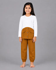Little Luxe Pocket Pajama Set - Camel