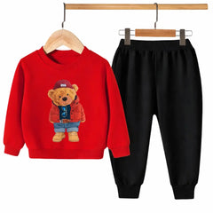 Kids Winter Sweat Shirt Set | Cute Bear Printed