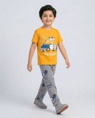 Yellow Police Car Pajama Set