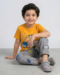 Yellow Police Car Pajama Set