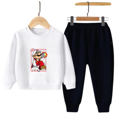 Kids Winter Sweat Shirt Set | Mario Printed