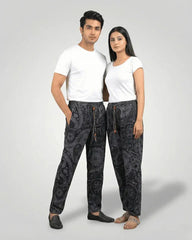 Paisley Print Elastic Waist Trousers – Casual & Lounge Wear