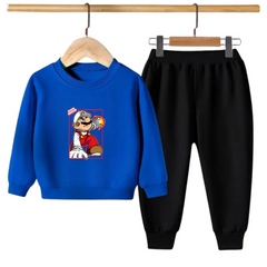 Kids Winter Sweat Shirt Set | Mario Printed