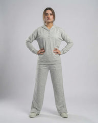 Winter Button Bottom Tracksuit | SILVER