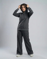 Winter Button Bottom Tracksuit | GREY