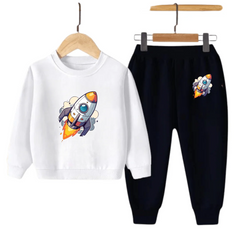 Kids Winter Sweat Shirt Set | Rocket Printed